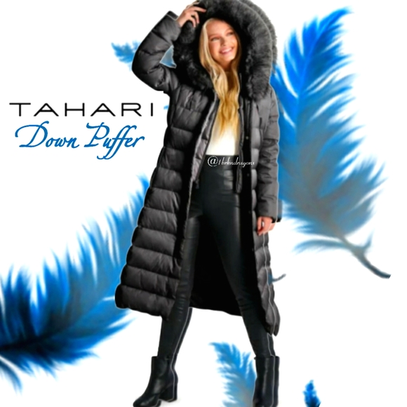 Tahari Asymmetric Short Puffer Coat main image 1